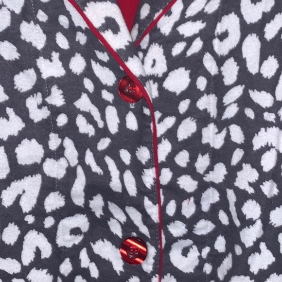 NEW Soft Surroundings 2 pc 100% Cotton flannel pajamas gray/white/red Womens 2X - Picture 4 of 13